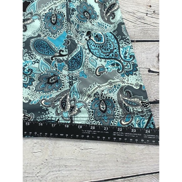 Athleta Women's Pack Everywhere Halter Dress Size 0 Meteor Gray Blue Paisley Zip - Picture 10 of 15